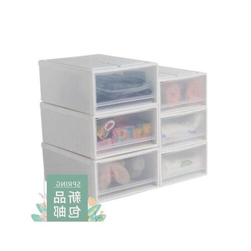 Drawer type storage box plastic transparent wardrobe storage