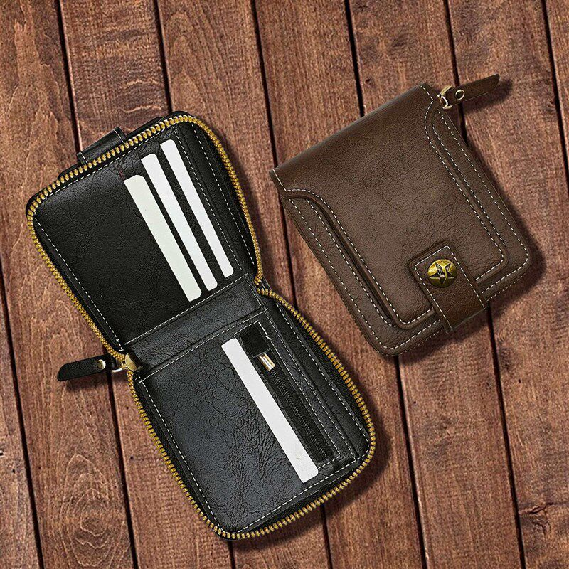 Mens short horizontal small wallet can be multi-functional
