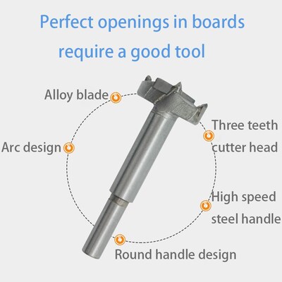 Forstner Wood Auger Drill Bit Self Centering Hole Saw Cutter