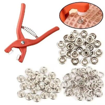 Metal Plier Snap Button Five-claw Buckle Buttons Hand