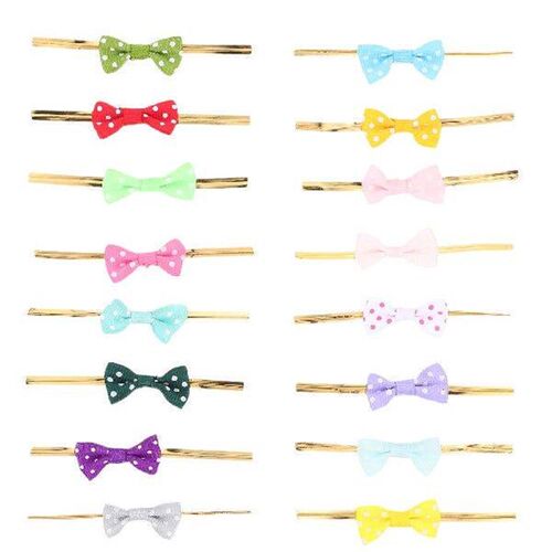 100 Pcs Cable Tie Bow Gift Bag DIY Bows Lollipop Sealing