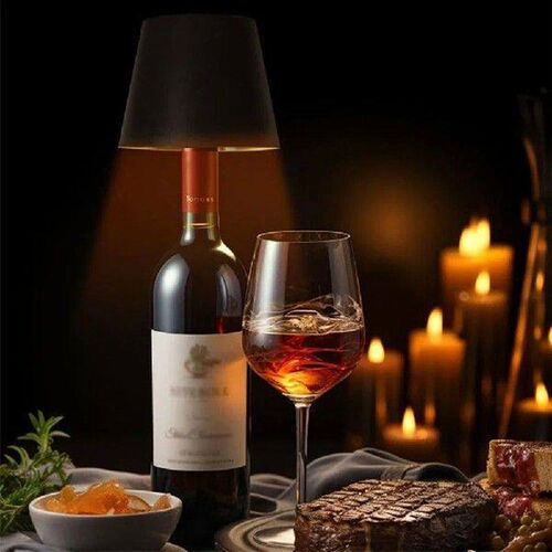 Metal Dimmable Bottle Lamp LED Table Lamp Rechargeable