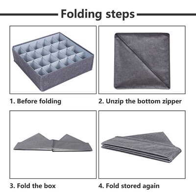 Foldable Underwear Socks Storage Box Drawer Wardrobe Divider