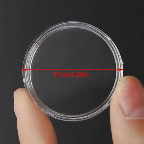 100 Pcs 25mm 27mm Air-tite Coin Holder With Rectangular Clea