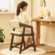 橡胶木实木学习椅家用儿童可升降调节餐椅矫正坐姿椅学生写字座椅