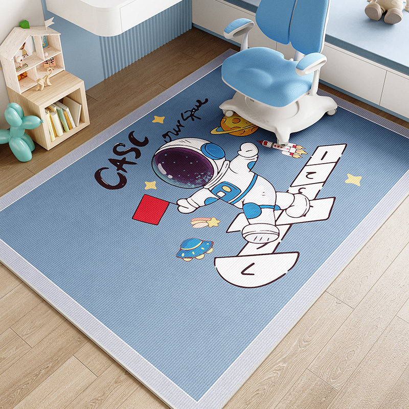 儿童房地毯电脑椅子卡通地垫书房书桌学习桌客厅卧室床边可爱垫子