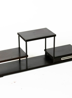 黑檀木高低博古架多宝阁花盆景古玩紫砂壶茶杯奇石底座红木工艺品