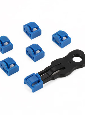 信霆 XT-RJ45AQS端口锁网口安全锁RJ45锁 蓝色50个/包配三把钥匙