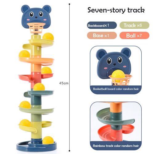 Baby Toys Rolling Ball Pile Tower Early Educational Toy For