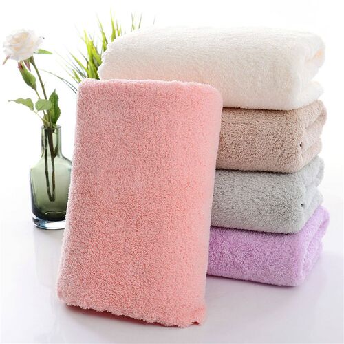ral Fleece Towel Plain Wash e Towel Soft Absorbent Gift Hous