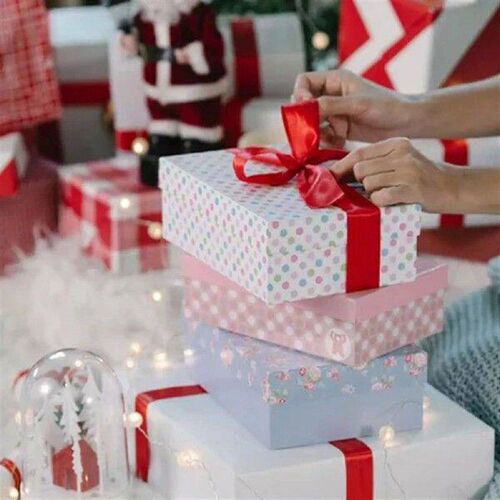 5 Roll Solid Color Ribbon 4cm Double Face Satin Ribbon For