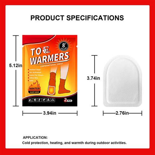 20 Pair Toe Warmers Easily Apply with Adhesive Disposable Fe