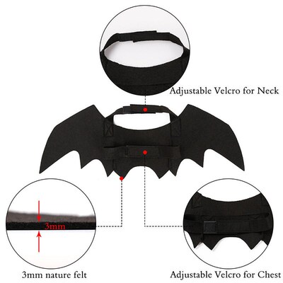 Fashion Cat Clothes Bat Wings Funny Dog Costume Artificial W