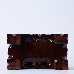 根雕底座实木奇石底托银铜铜鱼缸大中小摆件装饰品长方形木头底座