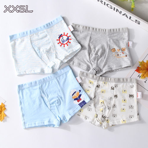 4PCS/LOT Children Boys Underwear Cartoon Childrens Shorts P
