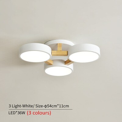 220V LED Ceiling Lights With Grey/Green/White Metal Lampshad