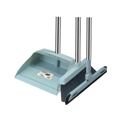Broom and dustpan set with soft brush broom and dustpan set