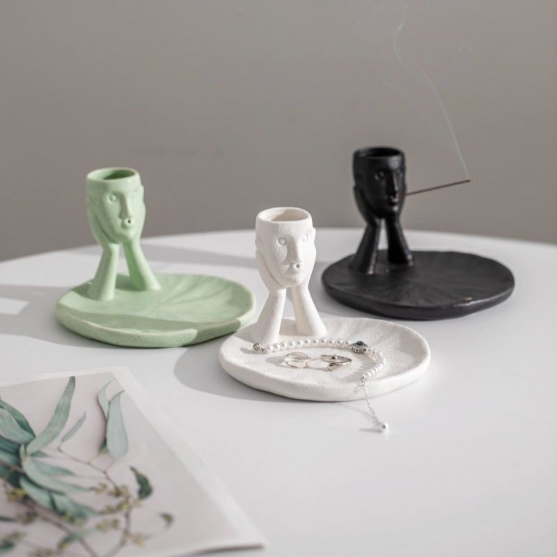 现代艺术陶瓷线香香插香盘茶室客厅办公香座陶瓷干花首饰盘摆件,家居饰品,香托/香盘/香座/香插,淘宝优惠券,粉丝福利购,淘宝优惠卷