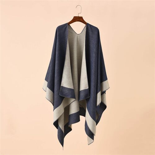Double sided imitation cashmere travel warm shawl