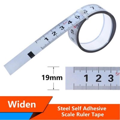 19mm Widen Metric Self Adhesive Ruler Miter Track Tape Measu
