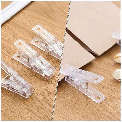 20 Pcs Plastic Clip Lamp String Clamp Transparent Photo