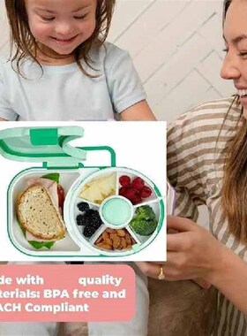 Bento Style Lunch Box With Snack Spinner Divided Lunch