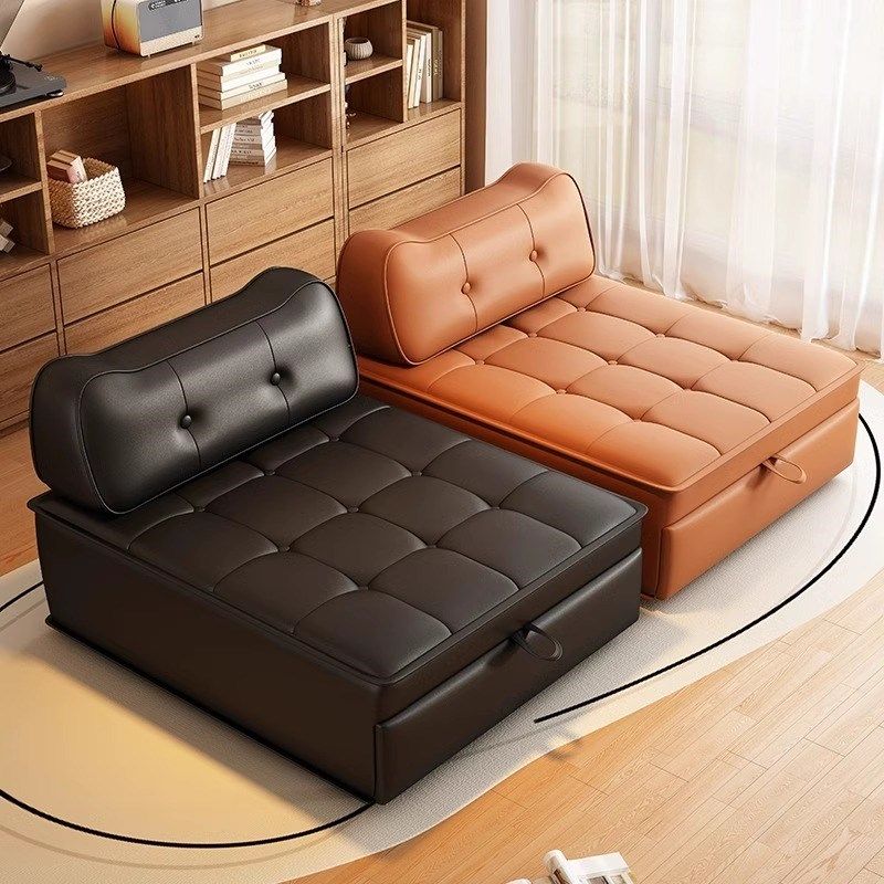 202新款沙发可折叠豆腐块单人位小户型懒人伸缩多功能两用沙发床