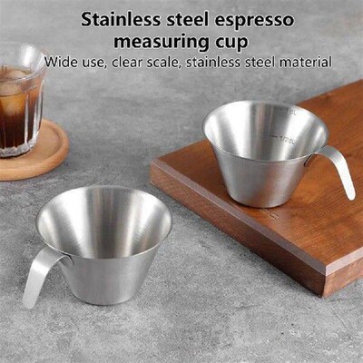 100ml Stainless Steel Coffee Mug Measuring Cup with Handle