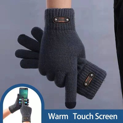 Winter Knit Men Gloves Fashion Thermal Extra Large Glove Par