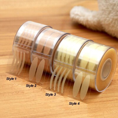 600pcs Eye Lift Strips Double Eyelid Tape Clear Gray Eyelid