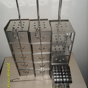 液氮罐提篮配件方形提桶抽屉式吊篮吊架冷冻管架35-125用5层25格