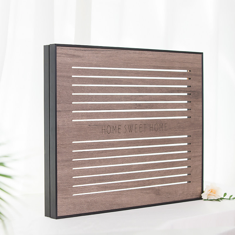 电表箱装饰画弱电箱装饰网线盒遮挡配电箱左右推拉式2021新款实木