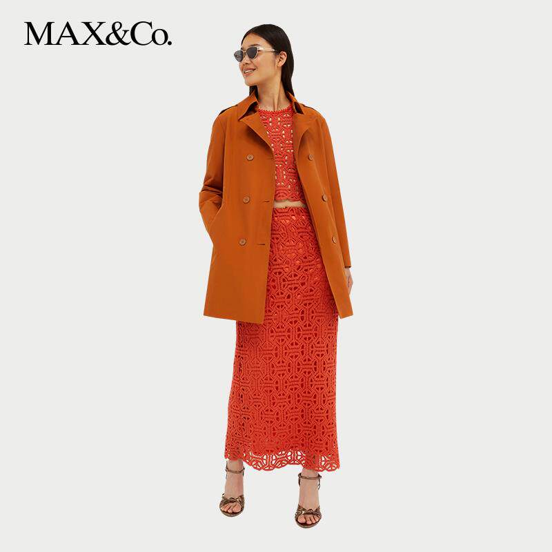 MAX&Co.春夏绳结编织平纹针织长裙6771014302maxco