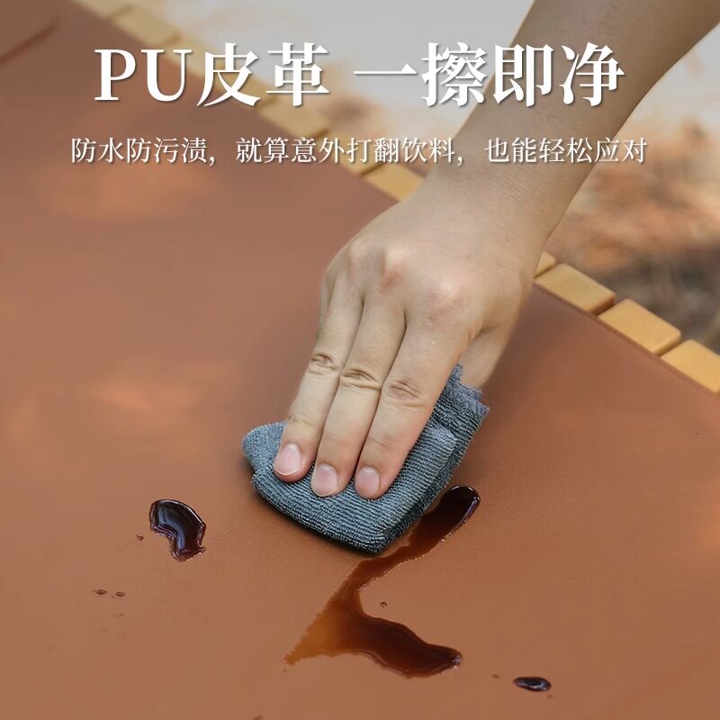 德厚户外蛋卷桌布PU材质野餐桌垫桌子露营防水防油防烫折叠可擦洗图片