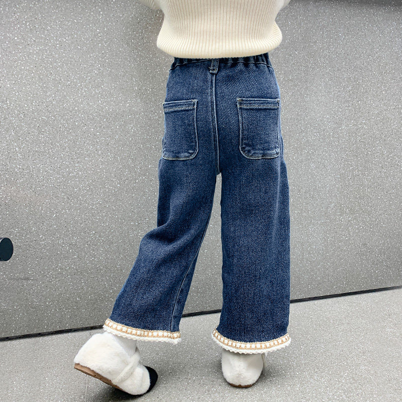 女童裤子秋冬款加绒2023新款冬装时髦一体绒牛仔裤冬季儿童套装长,童装/婴儿装/亲子装,裤子,淘宝优惠券,粉丝福利购,淘宝优惠卷