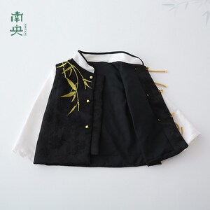 新中式童装马面裙男童汉服女童套装春秋款儿童唐装明制古装中国风