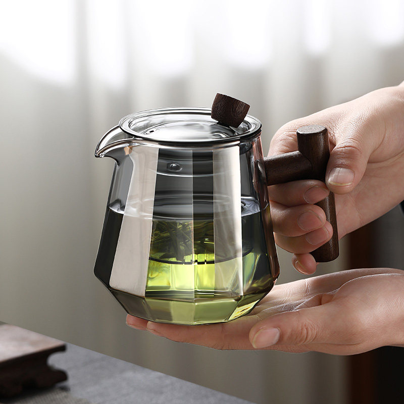 玻璃茶壶侧把单壶煮茶器沏茶壶家用茶具套装过滤泡茶壶围炉煮茶壶
