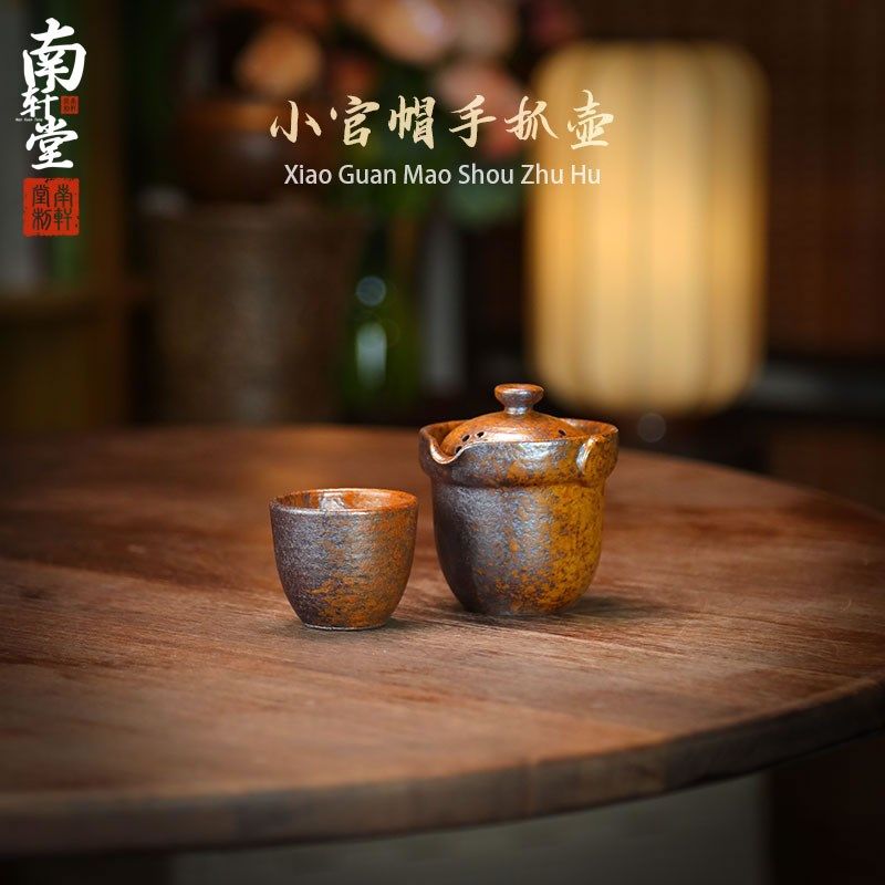 清朝满汉官帽宝瓶紫砂还原烧手抓壶手工盖碗复古泡茶壶功夫茶具