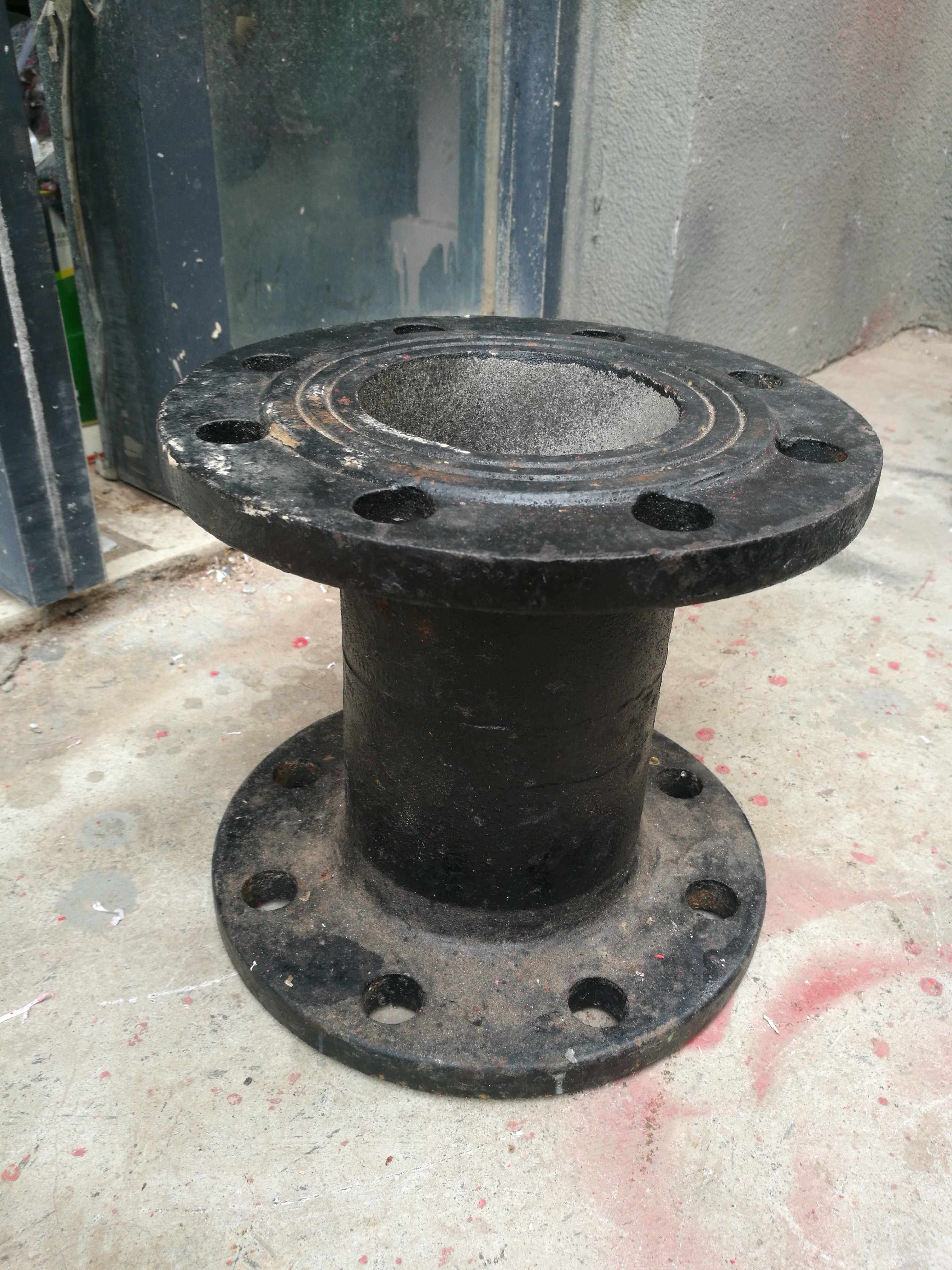 双头法兰短管 DN100 消火栓加高管 短接头 铁管带法兰150双盘铁管