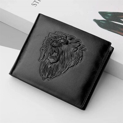 Wallet Men Peronalized Three-Fold 3D Emboed Wallet Multi-Ca