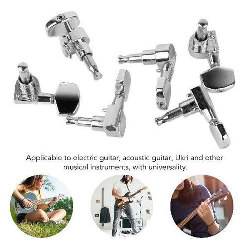 6Pcs Electric Guitar Tuning Pegs Metal Guitar Machine Heads