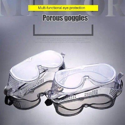 Clear Anti-Fog Safety Goggles Eye Chemical Face Protection