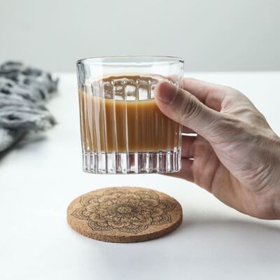 Iced coffee mug, iced mocha latte glass