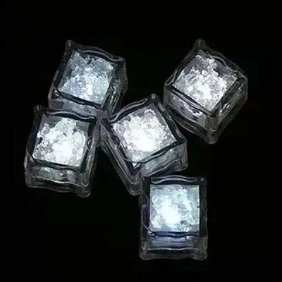 12PCS Waterproof LED Ice-Cube Flashing Glow In The Dark