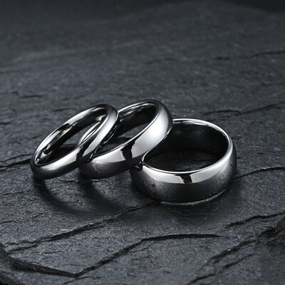 MIXMAX 50PCs Silver Plated Stainless Steel Rings For Men 2mm