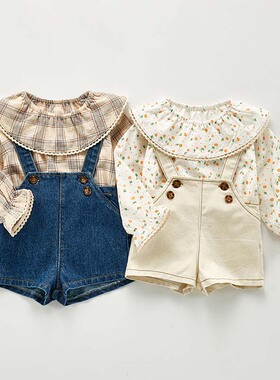 2022 Spring Autumn New Baby Overalls Boys Girls Denim Overal