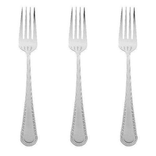 3 Pcs Cake Forks Big Suit Long Handle Household Silver
