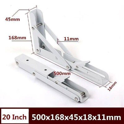 2PCS, 200-500mm Length Triangle Folding Angle Bracket