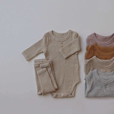 Spring New Long Sleeve Stetch Big Pit Strip Baby Climbing Su