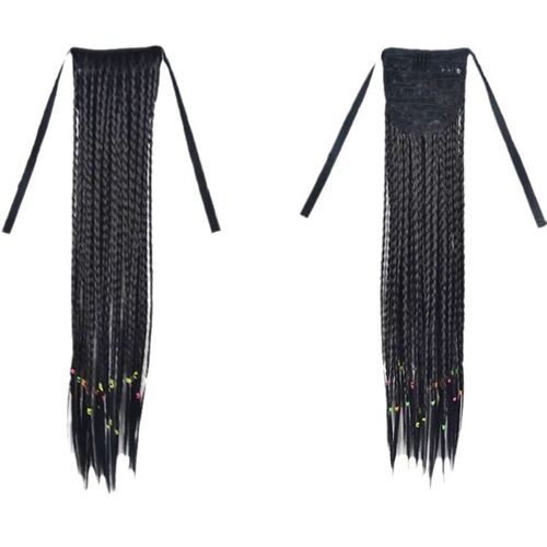 Wig Womens Hip Hop Dreadlocks Braided Pigtail Twist Ponytail